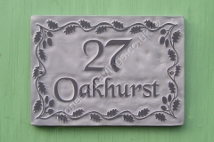 Welsh slate with decorative border.